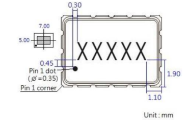 Figure 8 - Standard Marking Dimensions for Ceramic Package (7.0 mm x 5.0 mm)-371x235.png